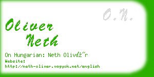 oliver neth business card